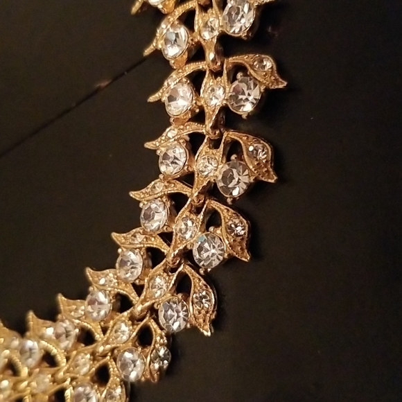 Vintage Signed Charel Rhinestone Gold Tone Suite - Picture 6 of 12